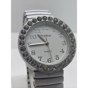 Sophie Womens Stretch Band Quartz Watch White Works New Battery